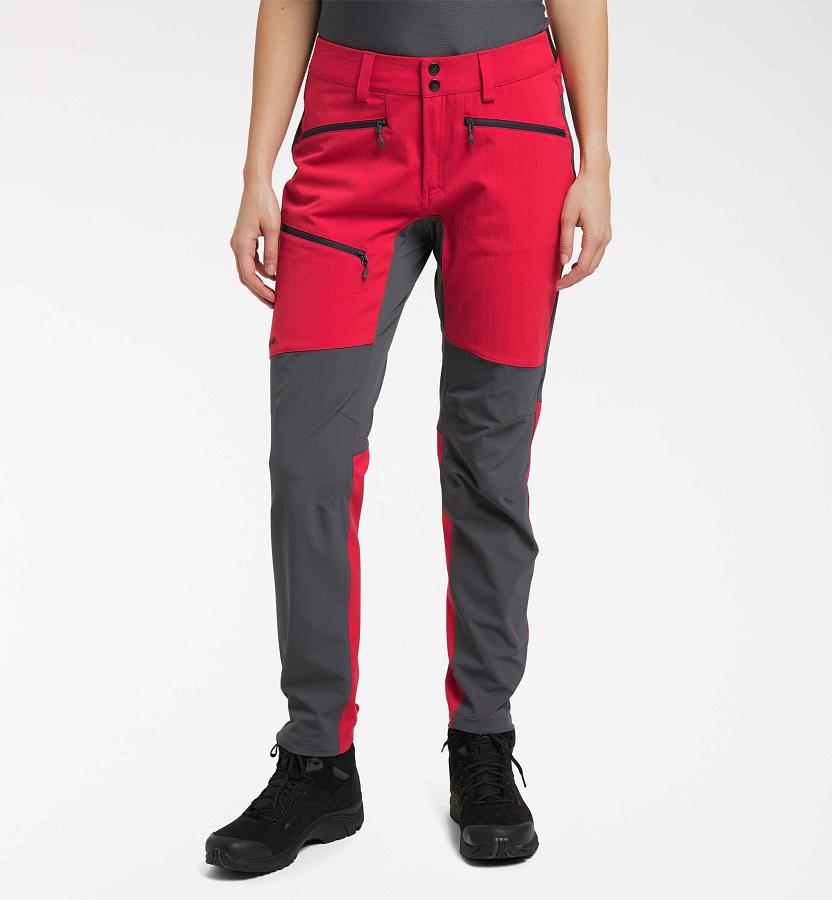 Haglöfs Womens Rugged Flex Hiking Pants Red/Black New Zealand 25839CSDQ